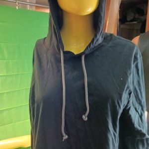 ways long sleeves shirt with a hood hoodie really light cotton mix polyester